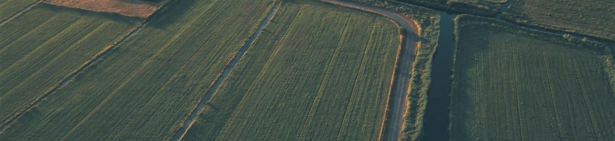 aerial shot of field irrigation unsplash